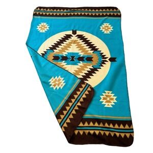 St Labre Indian School Polyester Throw Blanket 48”x32” Ashland Montana NEW